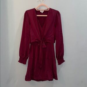 Heartloom Elegant Burgundy Wrap Dress. XS. NWOT!